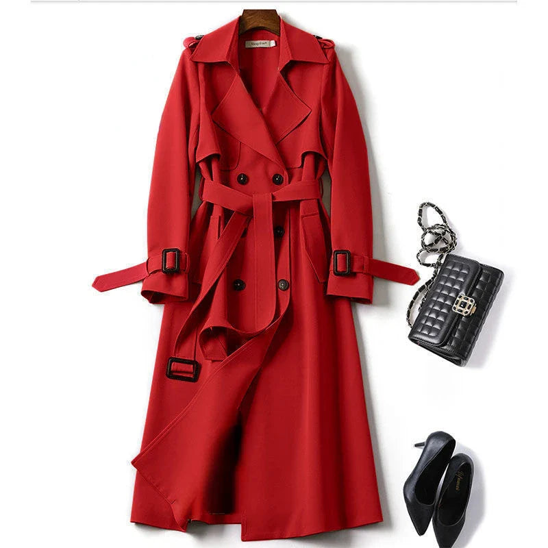 Hazel - Ladies Trench Coat with Double Button Placket