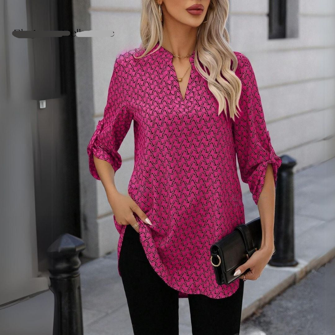 Sarah™ | Sophisticated Print Blouse