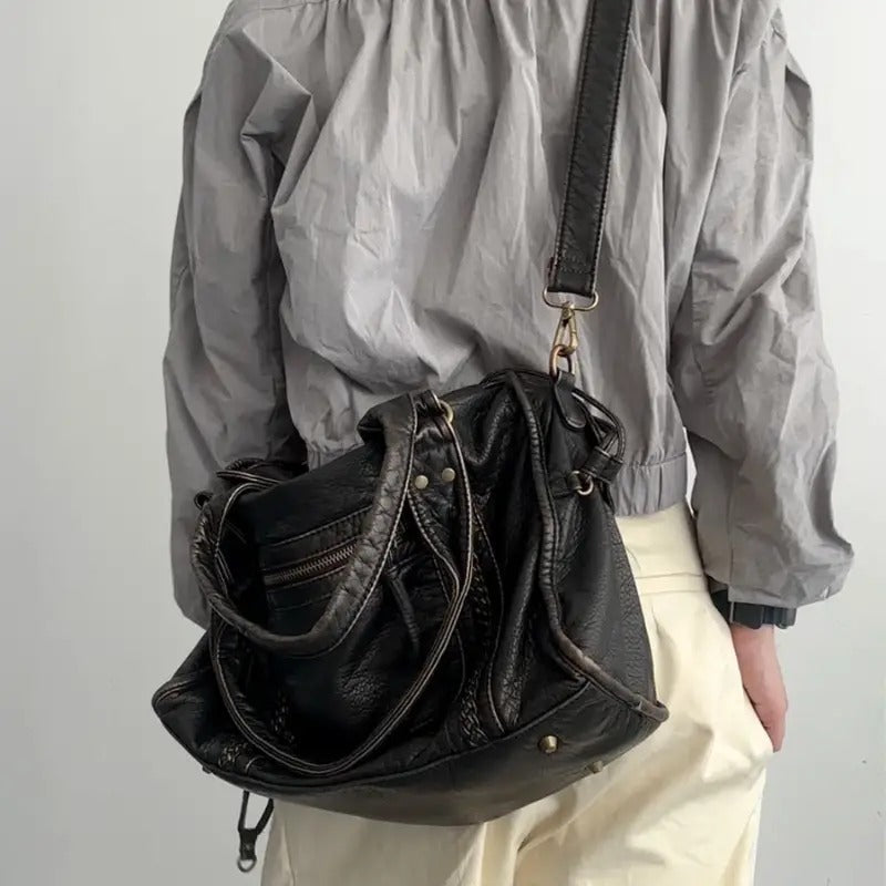 Evelyn - Vintage Leather Tote Bag