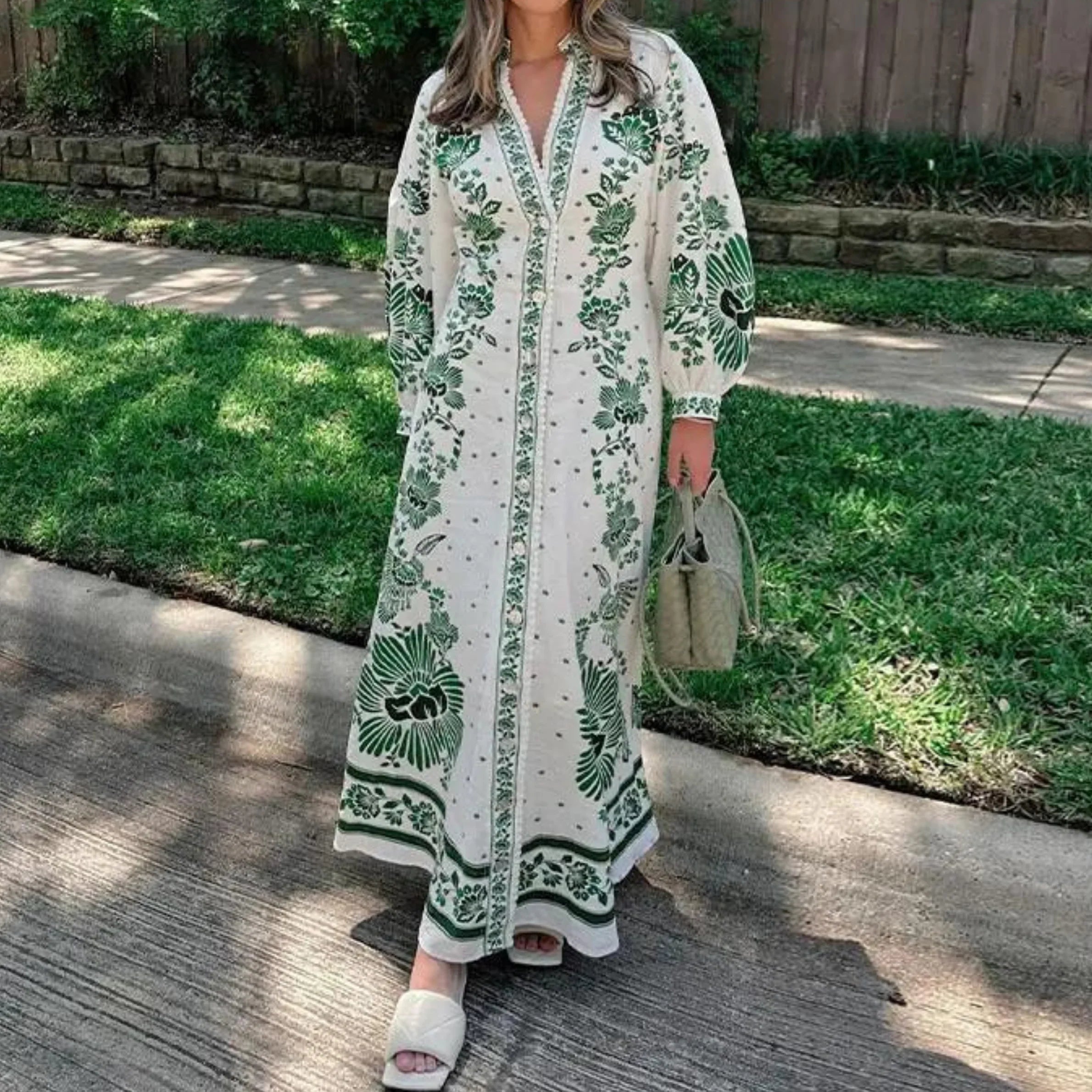 Leila | Botanical Maxi Dress