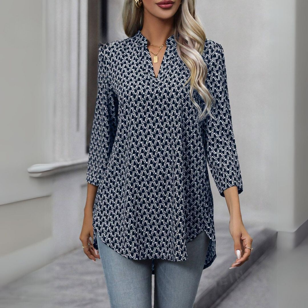 Sarah™ | Sophisticated Print Blouse