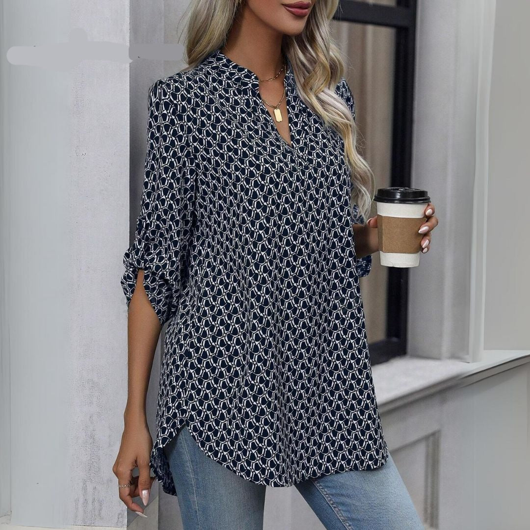 Sarah™ | Sophisticated Print Blouse