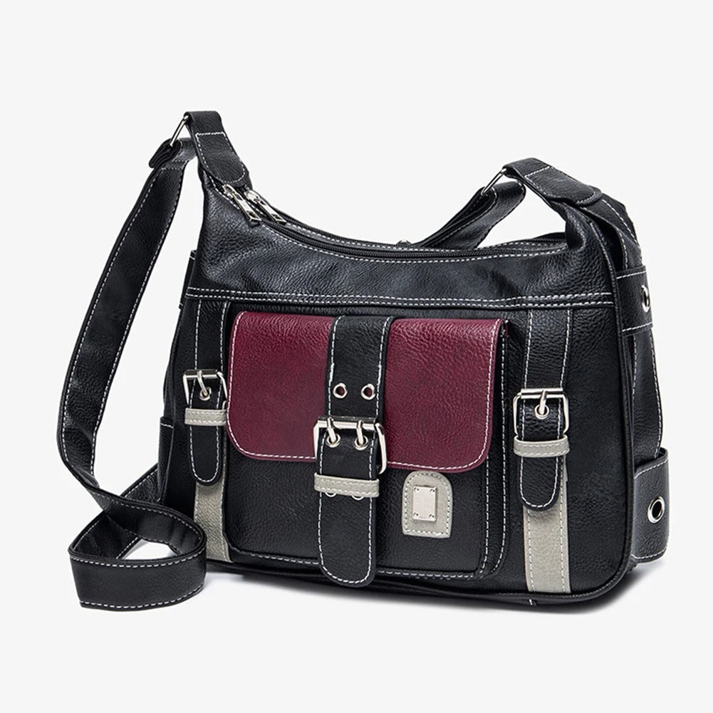 Elsa - Vintage Vegan Leather Crossbody Bag