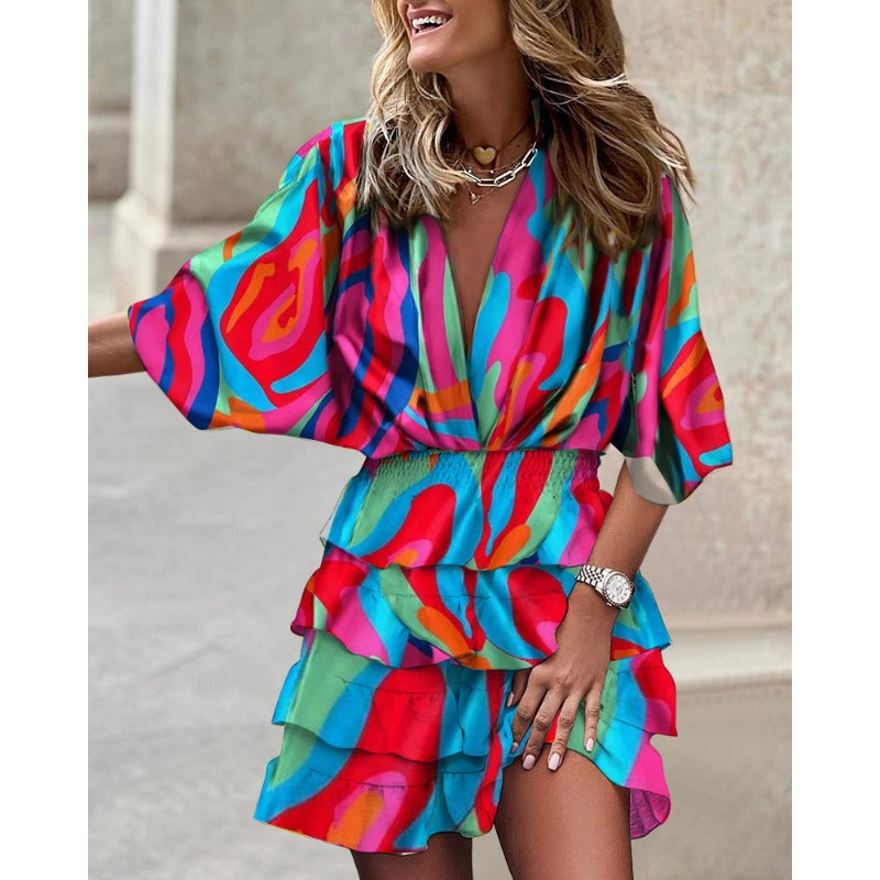 Cindy™ - Stylish Print Dress