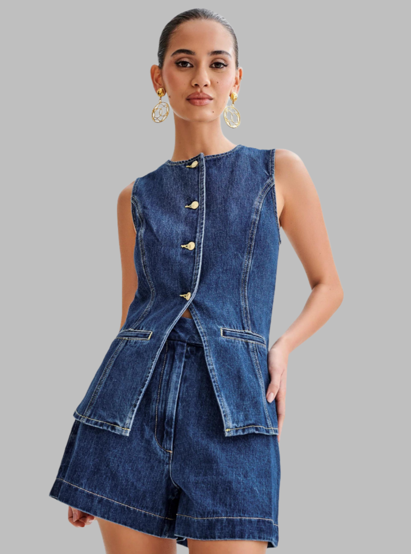 Lorna - Two-Piece Denim Set