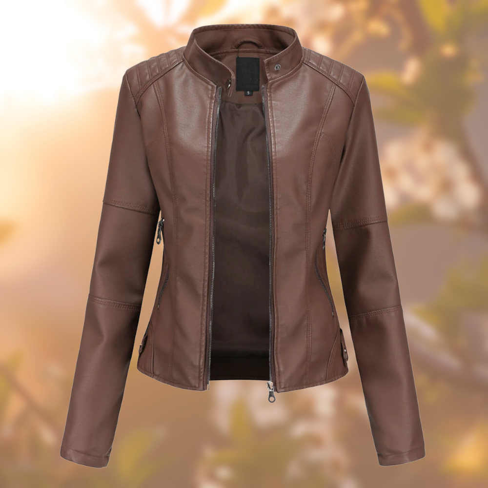 Donna™ - Chic Vegan Leather Jacket