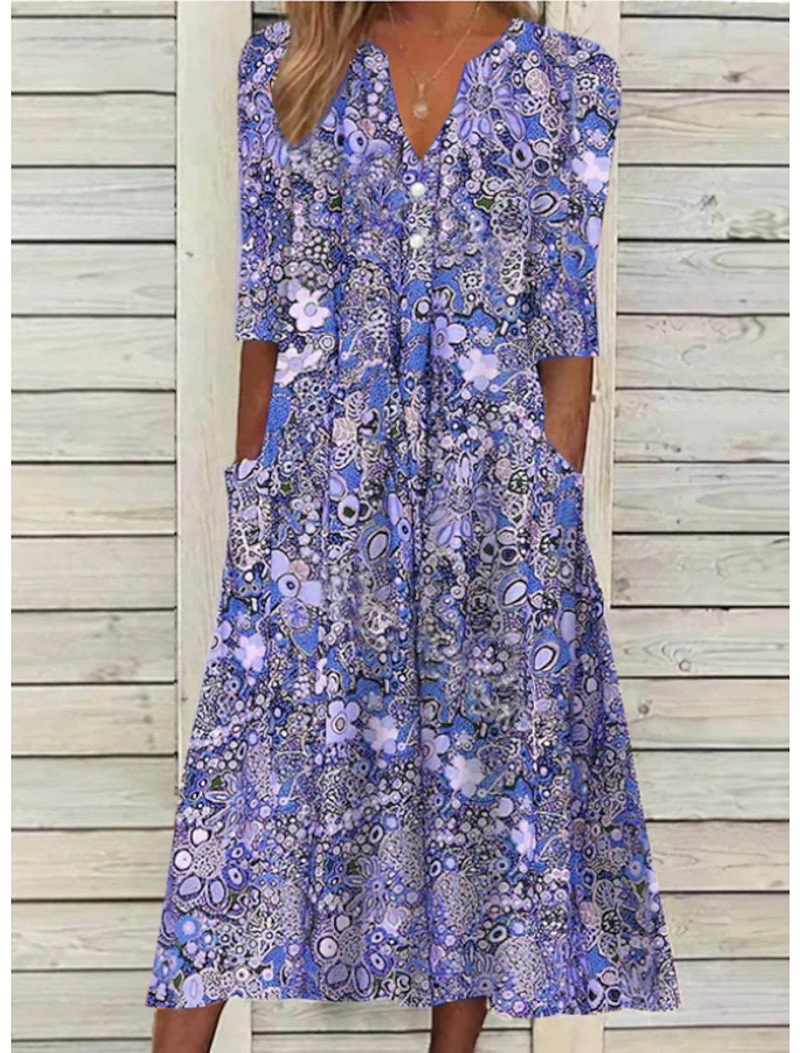 Gaia - Elegant Floral Dress