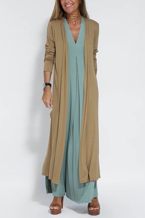 Anaya | Elegant Long Dress with Matching Cardigan