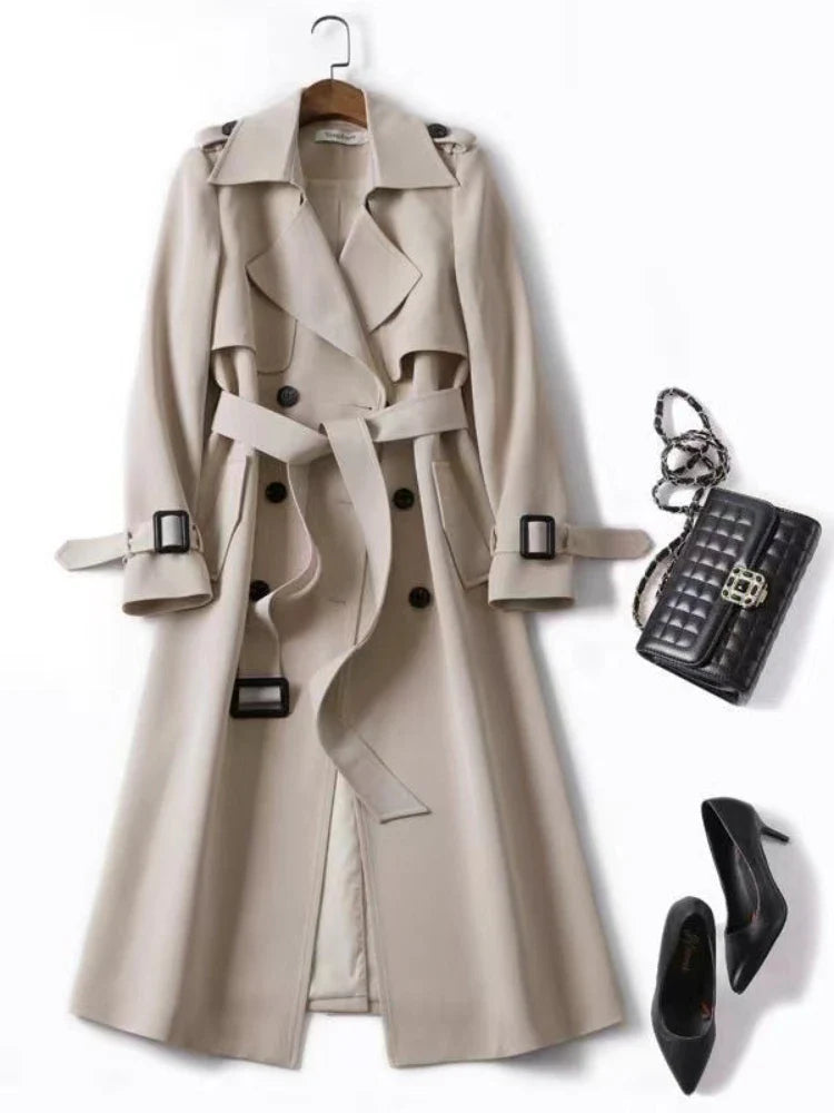 Hazel - Ladies Trench Coat with Double Button Placket