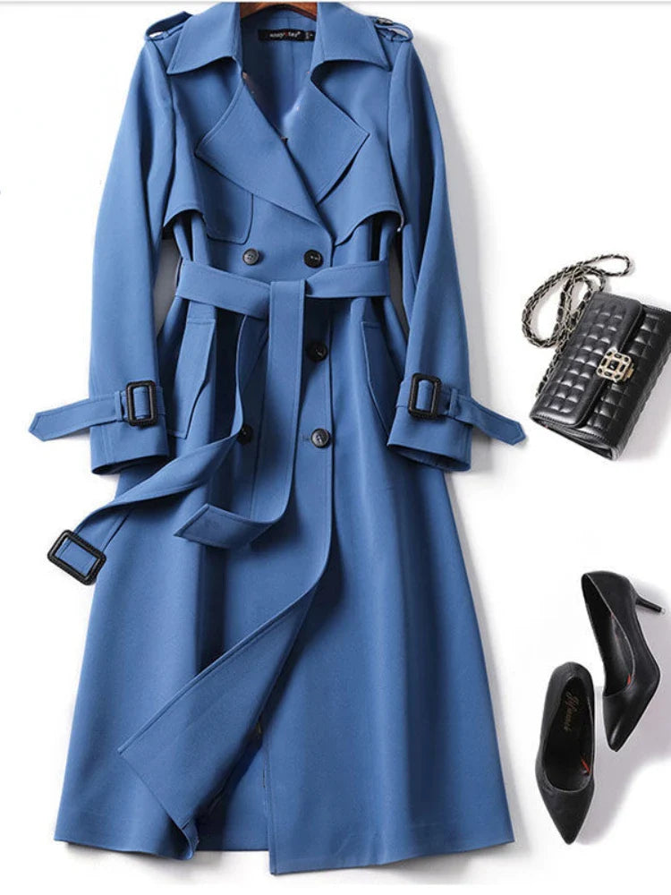 Hazel - Ladies Trench Coat with Double Button Placket