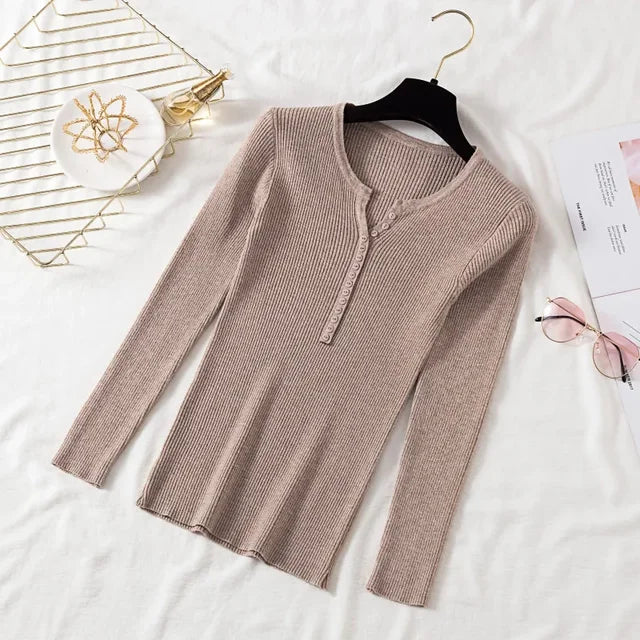 Aaliyah™ | Elegant V-Neck Sweater