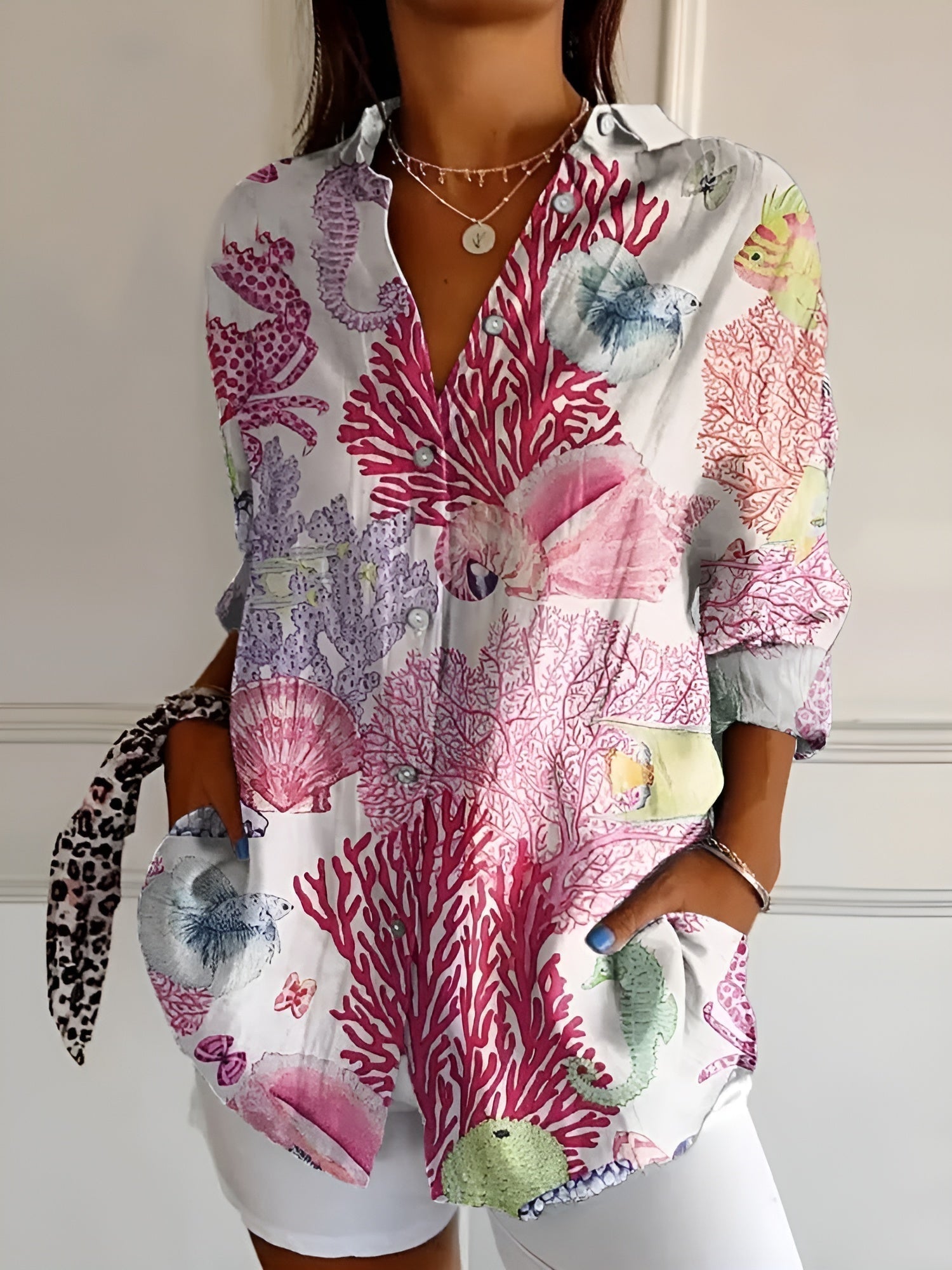 Pink Sea Life™ - Women's Printed blouse